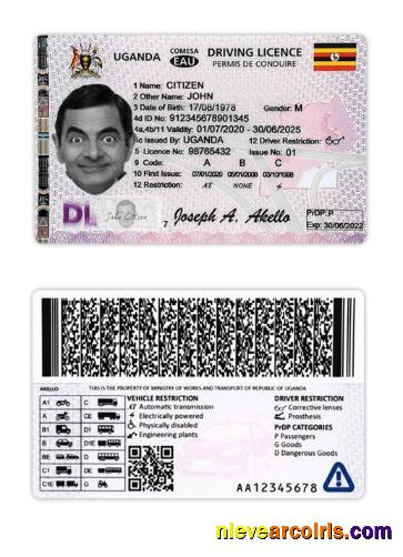 Uganda driving license 2020-present